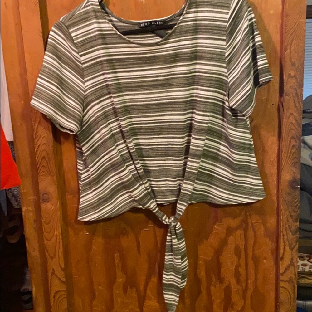 Green Striped Tee
